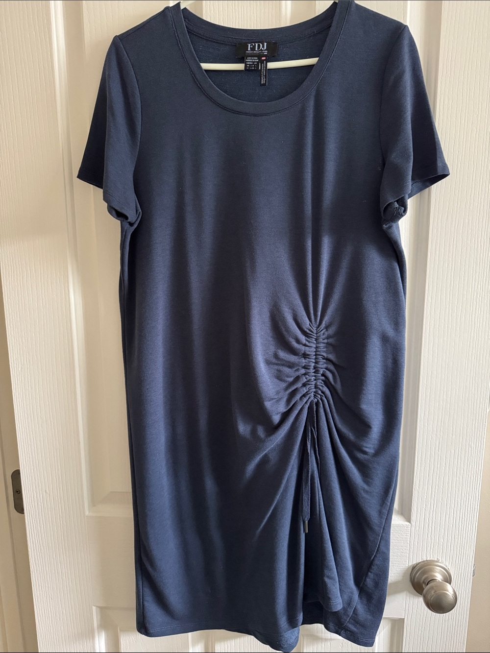 FDJ Navy Ruched Side T-Shirt Dress. Super comfortable and cute